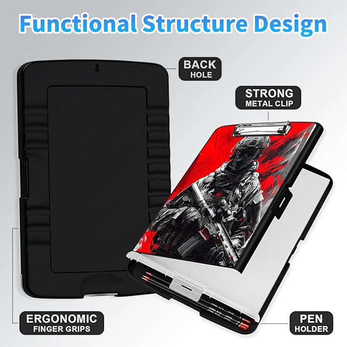 LYHXLYJH Clipboard with Storage, A4 Clipboards with Pen Holder, Heavy Duty - Image 4