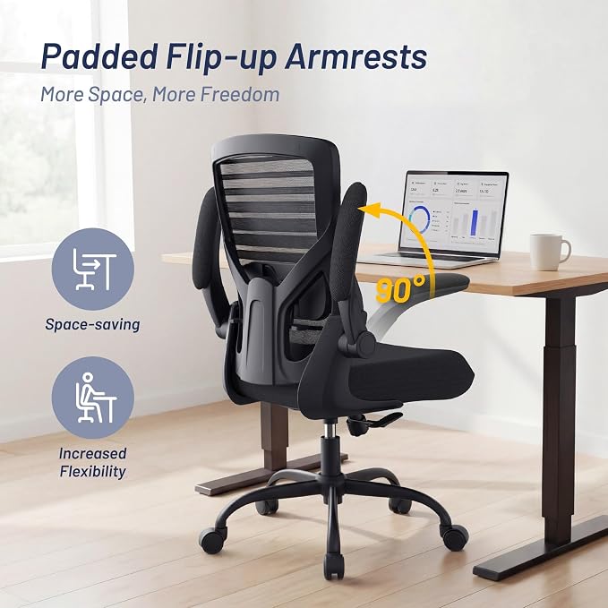 Office Desk Chair for Long Hours & Lower Back Pain Relief – 4“ Thick Molded - Image 7