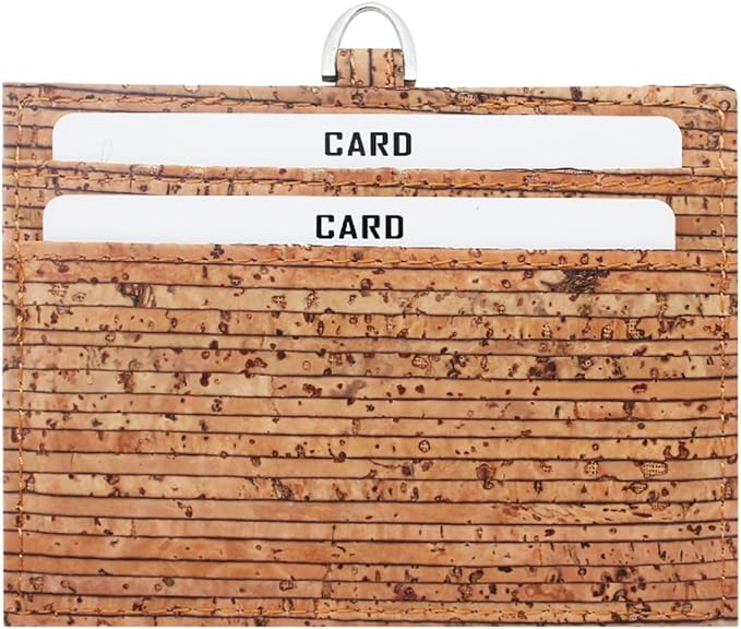 Badge Holder, Boshiho Eco-Friendly Cork ID Name Credit Card Case - Image 4