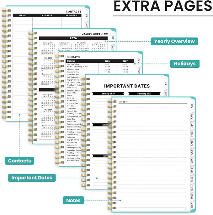 Planner 2026-2027 for Women & Men, Academic Monthly and Weekly Calendar Planner - Image 5