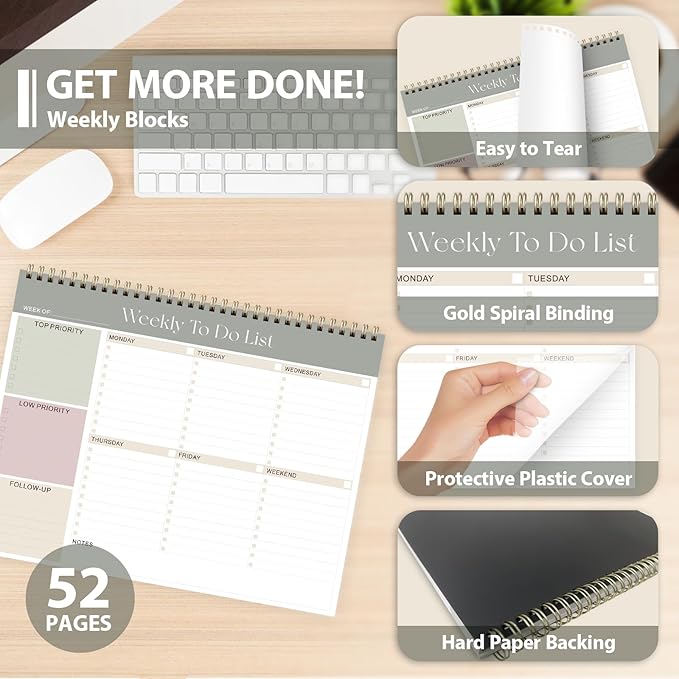 Weekly To Do List Notepad, Undated Planner - Image 4