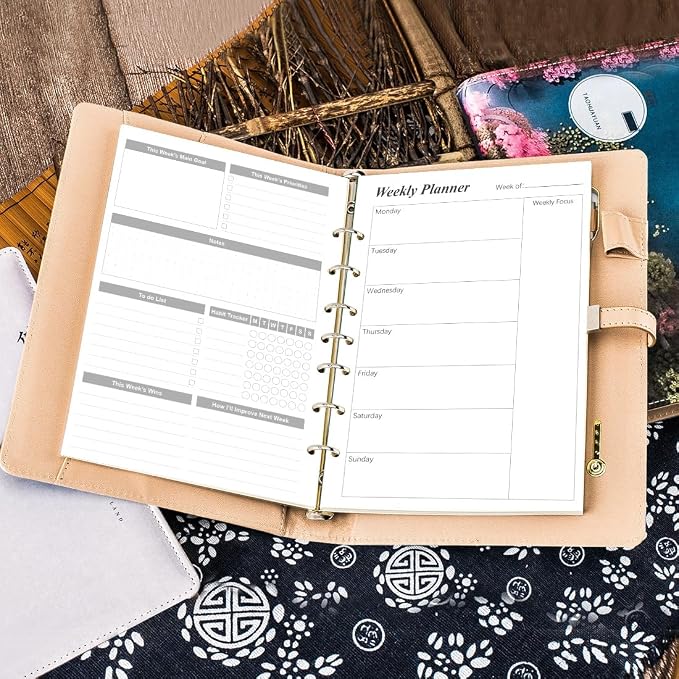 Weekly Planner Refills for 3 or 7 Ring Mini Binders - Image 5
