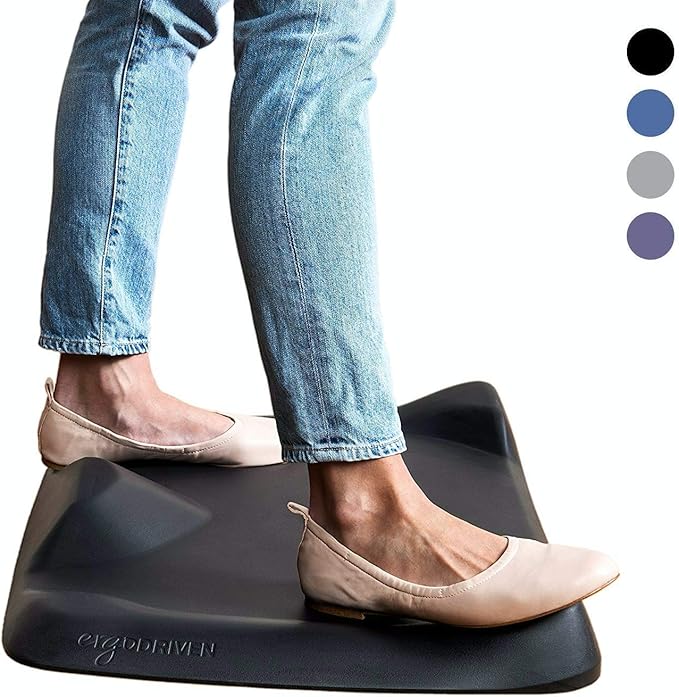 Topo Mini by Ergodriven | The Smaller Not-Flat Standing Desk Anti-Fatigue Mat with Calculated Terrain (Altostratus Grey)-DeskLoop Office