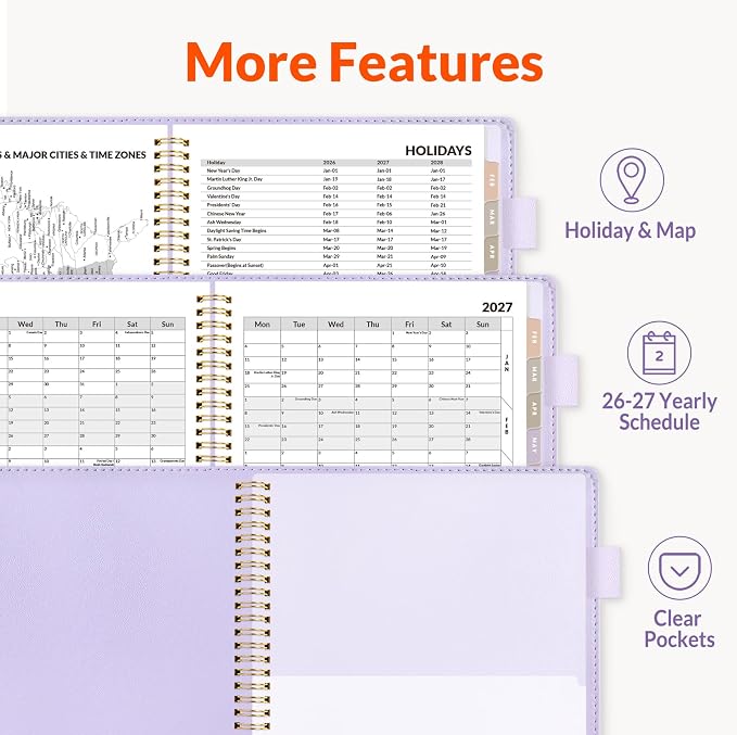SUNEE 2026-2027 Weekly & Monthly Planner 9"x11.2" - Image 6