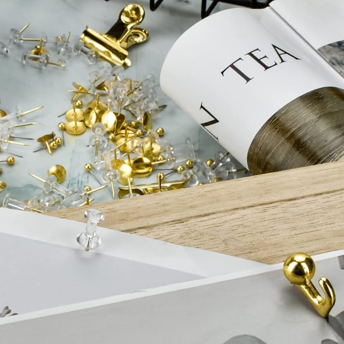 AccEncyc Gold Push Pin Kit 310 Pcs Decorative Thumb Tacks - Image 4