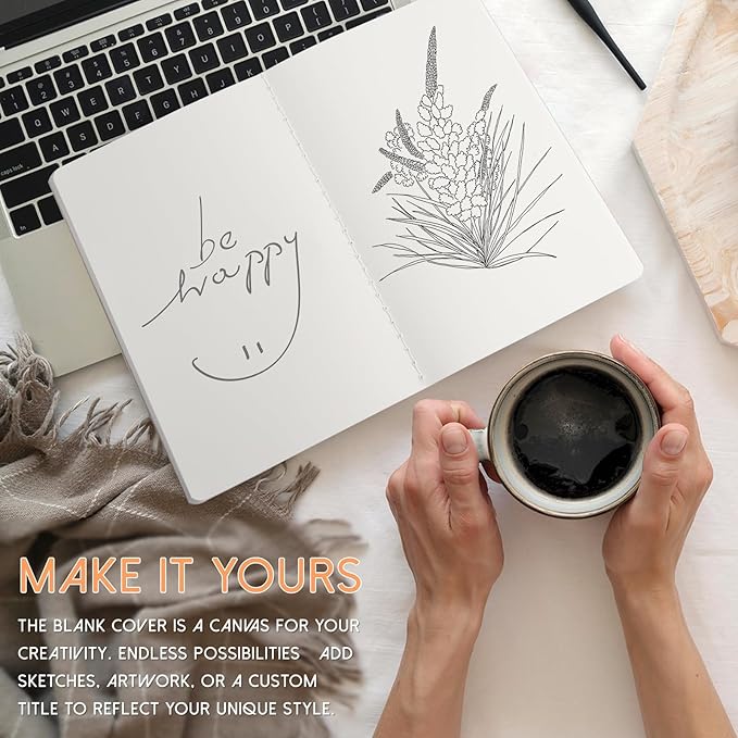 LIONSOUL Bulk A5 Journal Notebook, Kraft Cover 80 Pages Lined Paper Journal for Traveler, Notes, Memo - Bulk Journals Sewn Brown Notebook for School Supplies, Office Supplie (blank 80pages, 10pack)-DeskLoop Office