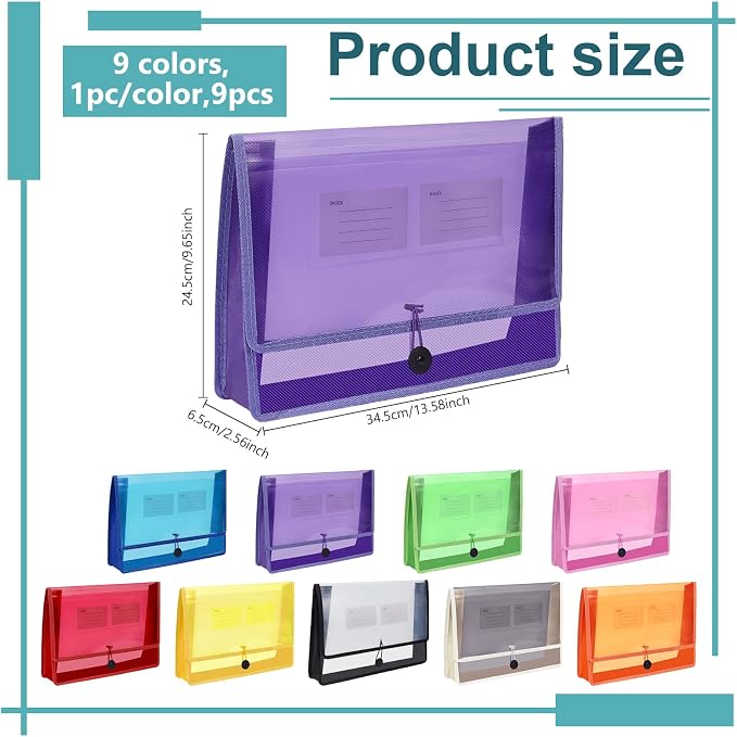 CUTHOLLOW Plastic Expandable File Organizer Folder, - Image 2