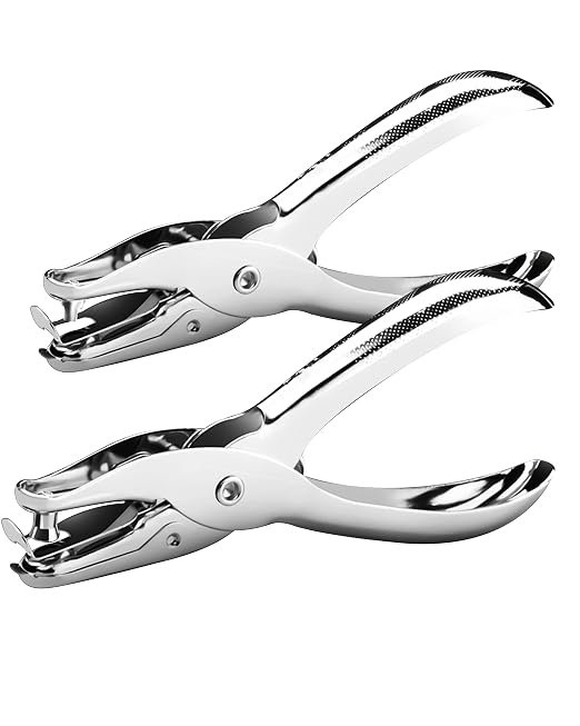 2 Pcs Hole Punch, 1/4 Inch and 1/8 Inch Single Hole Punch, MoHern Hole Puncher by MoHern