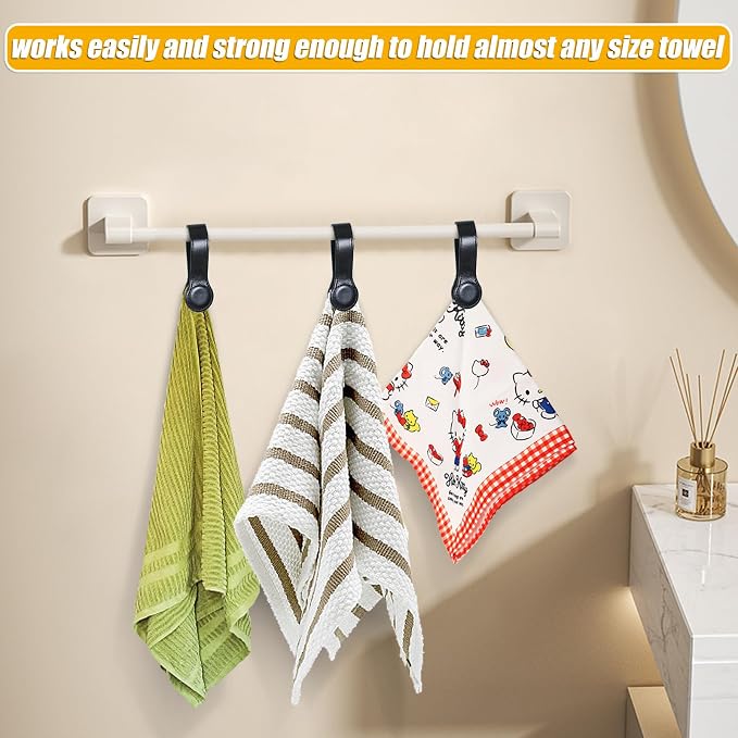 Leather Magnetic Kitchen and Bathroom Towel Clips - Image 4