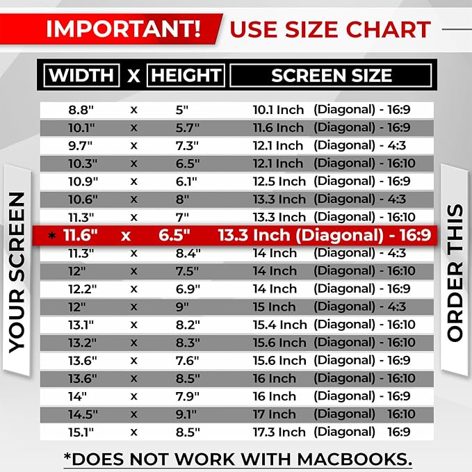 SightPro Magnetic Laptop Privacy Screen 13.3 Inch 16:9 - Image 8