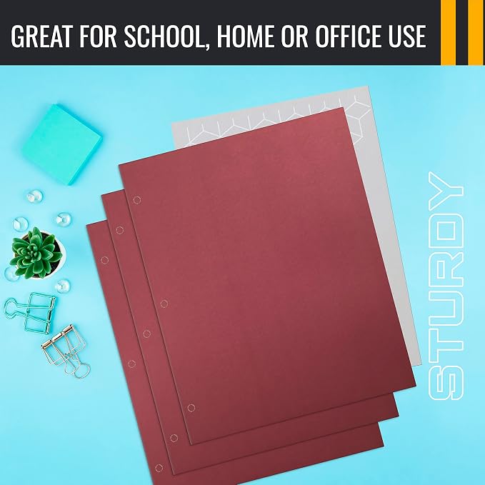 Better Office Products Two Pocket Portfolio Folders, Letter Size Paper Folders - Image 6