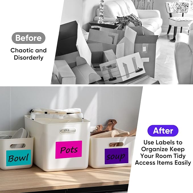 5x3 Inch Large Moving Labels for Boxes, 10 Colors Coding Labels Labels for - Image 5