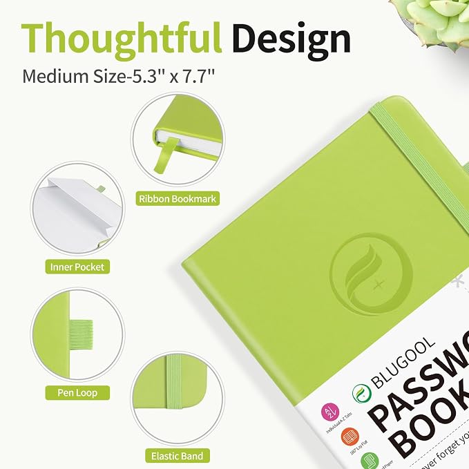 Password Book with Alphabetical Tabs, Password Keeper Book - Image 4