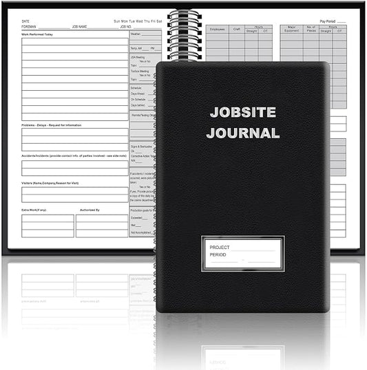chiazllta Jobsite Journal 7x10 Inch Construction Daily Log Undated Daily Log by chiazllta