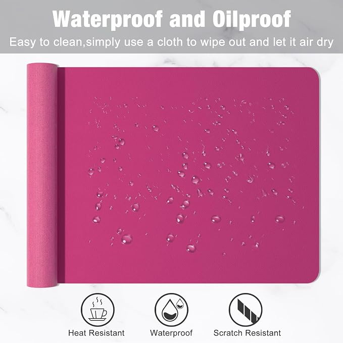 Hsurbtra Desk Pad, XL Extended Mouse Pad, Waterproof Desktop Blotter Protector - Image 5