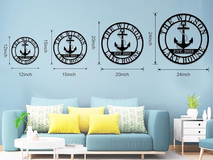 Personalized Lake House Decor, Custom Nautical Wall Decor, Nautical Decor - Image 6