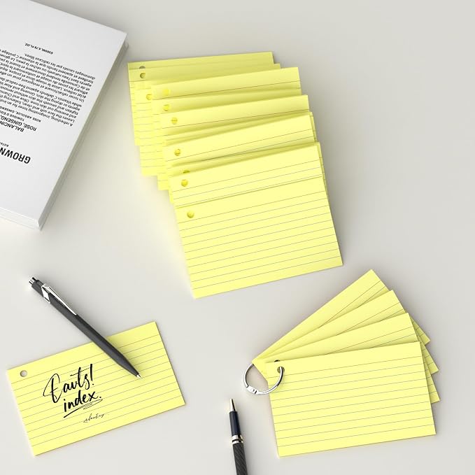 250 Count Yellow Index Cards 3x5 Inch - Image 5