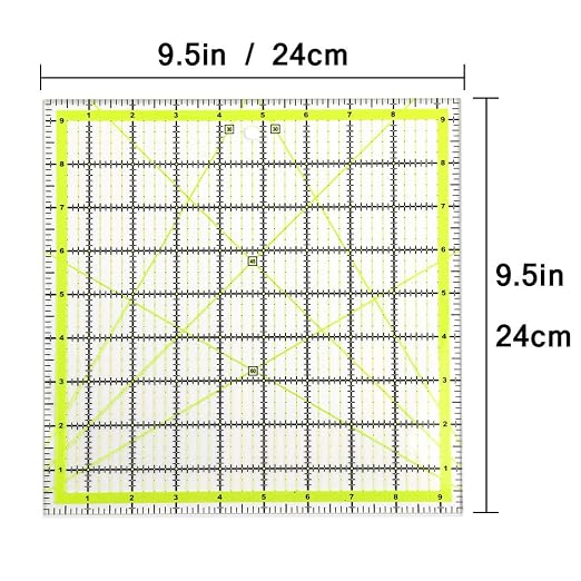UOOU Quilting Ruler, Square Quilting Rulers Fabric Cutting Ruler Acrylic - Image 2