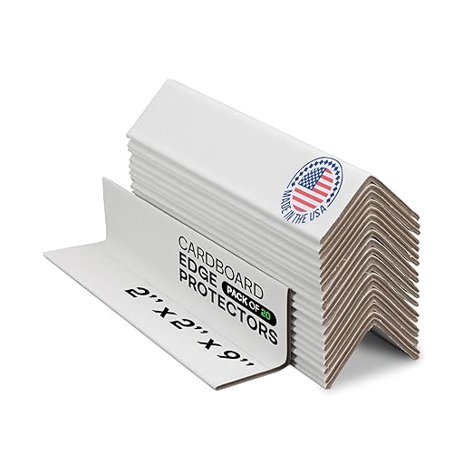 IDL Packaging 2” x 2” x 9” Cardboard Edge Protector (Pack of 20) - Corner Protectors for Shipping, Storage, & Moving – Reinforced Corner Guard Protection for Pallets, Wall Corners, & Furniture-DeskLoop Office