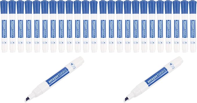 Amazon Basics Dry Erase Whiteboard Markers, Chisel Tip, by AmazonBasics
