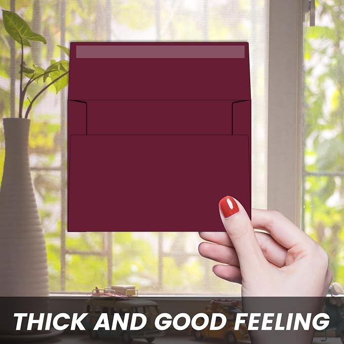 4x6 Envelopes Burgundy For Invitation, A6 envelope 4.75 x 6.5 inch, 4X6 - Image 8