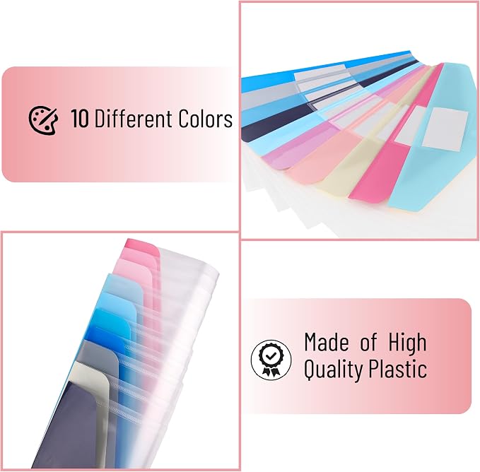 Mr. Pen- Clear Plastic Envelopes File Folders, 10 Pack, Letter Size | Colorful - Image 4