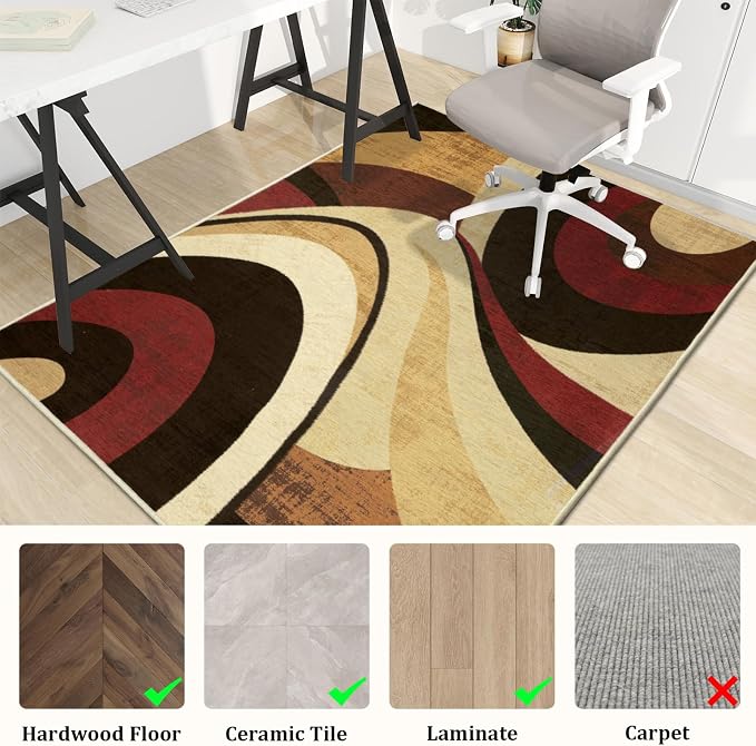 Office Chair Mat for Hardwood Floor, Machine Wash - Image 3