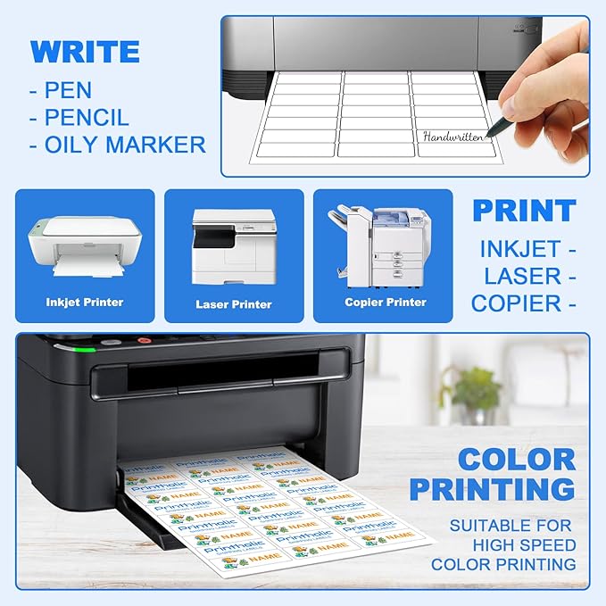 15000 30 Per Sheet Self Adhesive 1" x 2-5/8" Address Shipping Labels for Laser & Inkjet Printers - 500 Sheets, 30 Per Labels Per Page, 30 up Labels-DeskLoop Office