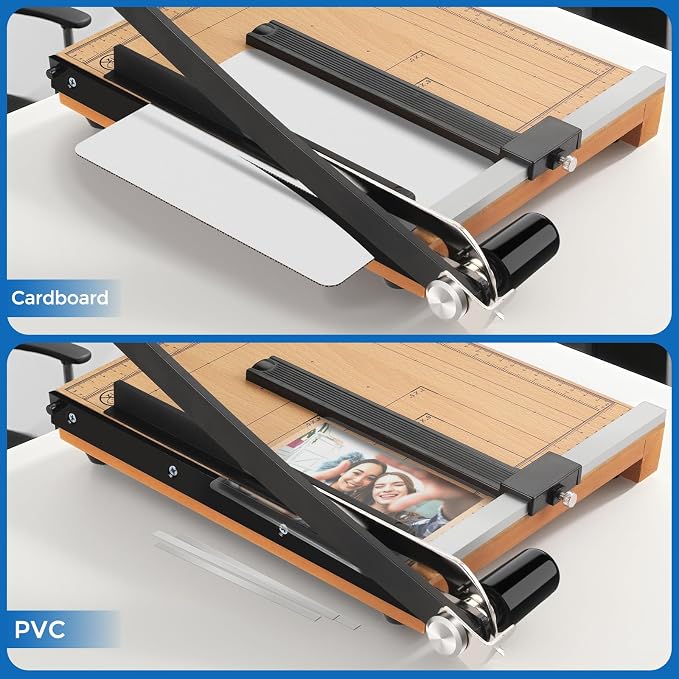 MROCO Heavy Duty Guillotine Paper Cutter & Paper Trimmer, Adjustable Guide - Image 8