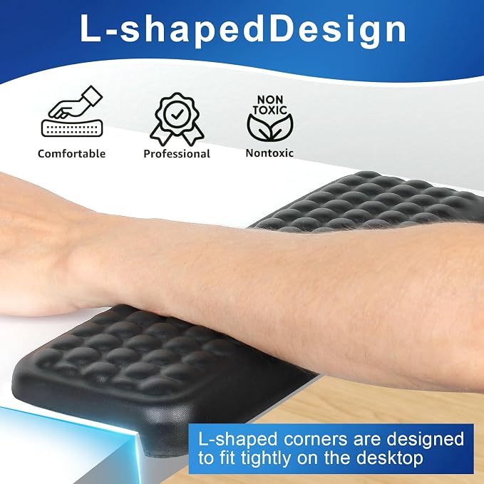 L-Shaped Desk EdgeRest, 2-Piece Set, Desk Elbow Pad, Ergonomic Design, Suitable - Image 5