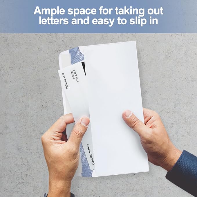 #10 Security Self-Seal Envelopes, PANDRI Windowless Business Mailing Envelopes - Image 6