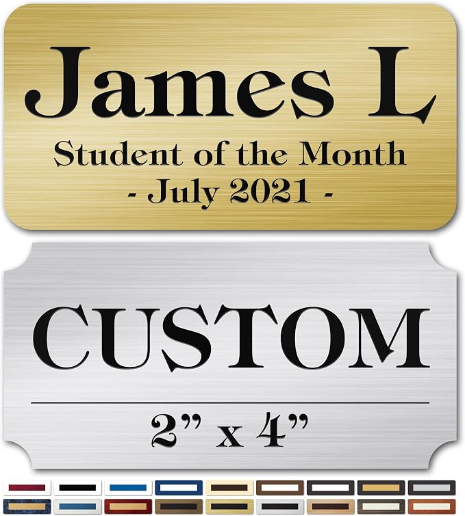 Engraved Name Plate, Personalized Name Plaque by MySignCenter