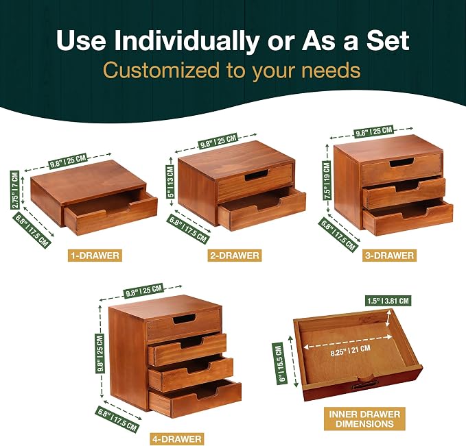 4-piece Drawer Cabinet Bundle Set - Image 2