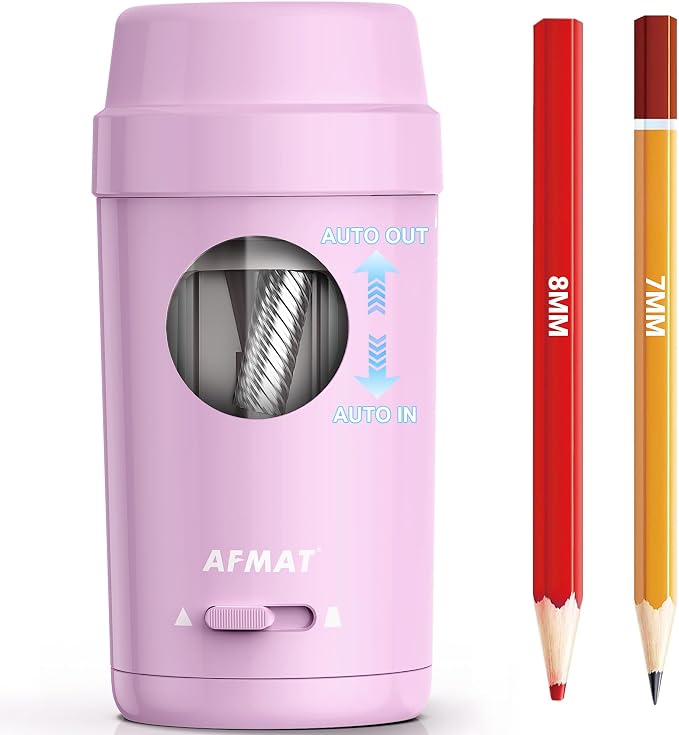 AFMAT Electric Pencil Sharpener, Auto in & Out, Fully Automatic Pencil Sharpener by AFMAT