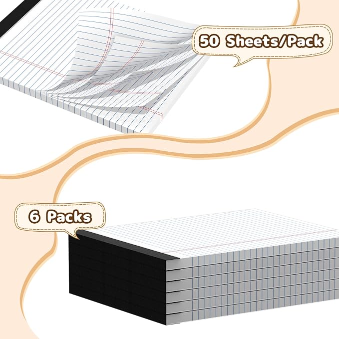 Legal Pads 8.5 x 11, Wide Ruled Paper - Image 3