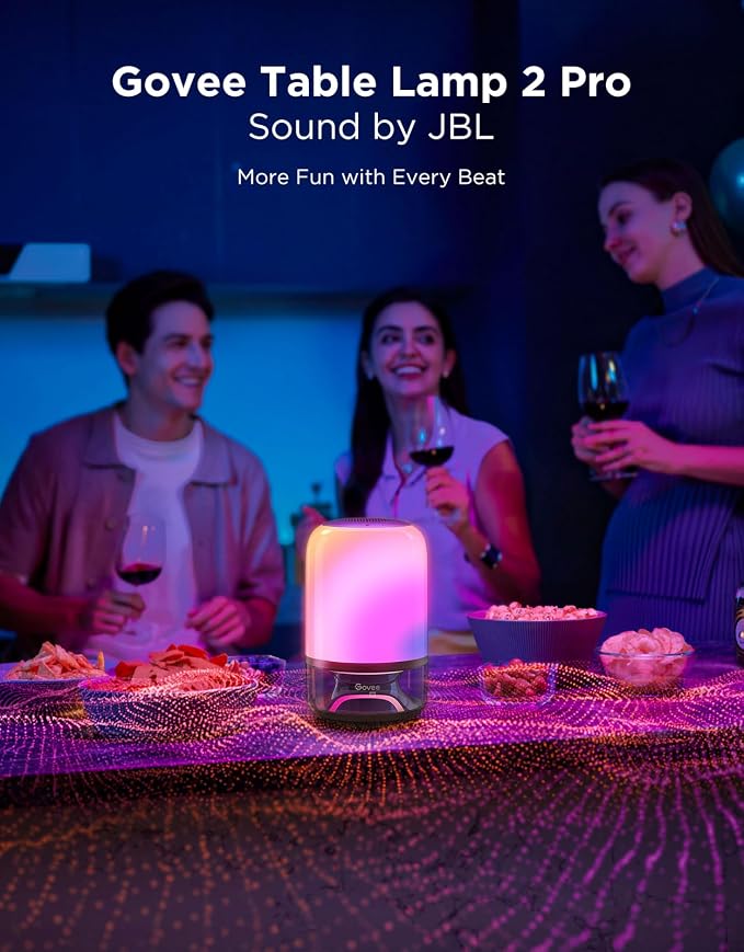Govee Table Lamp 2 Pro x Sound by JBL, Smart Cordless Table Lamp - Image 5
