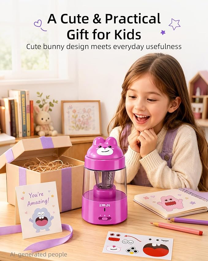 ZMOL Colored Pencil Sharpener for Kids Gift, Rechargeable Electric Pencil - Image 8