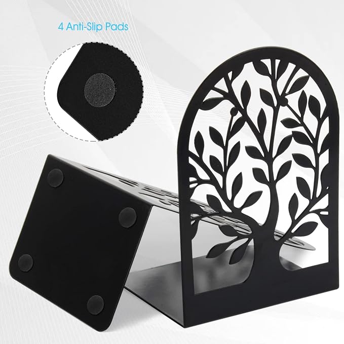 HappyHapi Book Ends, Metal Bookends - Image 4
