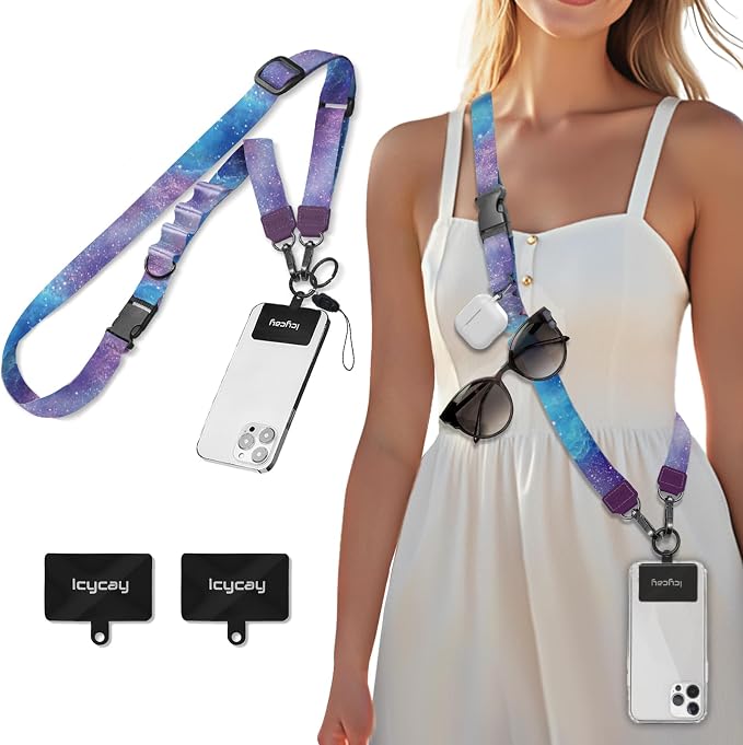 Icycay Phone Lanyard Crossbody, Starry Sky Cell Phone Strap by Icycay