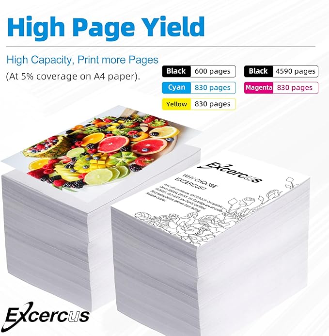 Compatible Ink Cartridge Replacement for Canon PGI-280 XXL CLI 281 Compatible with Canon Pixma TR7520 TR8520 TS6120 TS6220 TS6320 TS8120 TS8220 TS9120 TS9520 TS9521C (2PGBK & BK/C/M/Y 6 PK)-DeskLoop Office