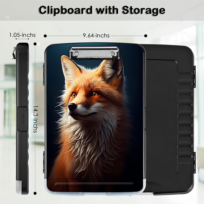 Clipboard with Storage, Office Supplies Nursing Clipboards Folder with Pen - Image 2