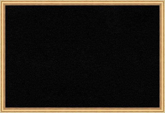 Amanti Art Black Cork Board for Wall, 26x38 Vision Board with Gold Wood Frame, Large Corkboard Office Decor for Home Organization, Casual Corkboard Pinboard to display items for home organization-DeskLoop Office