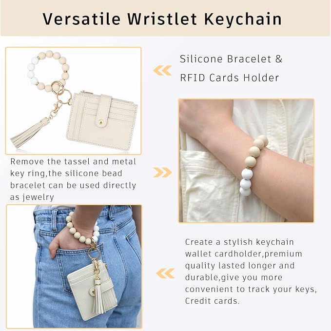 BAOSIWA Silicone Bracelet Keychain Wallet - Image 5