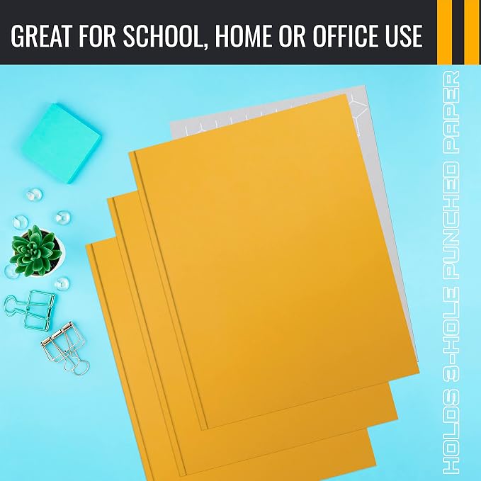 Better Office Products Dark Yellow 2 Pocket Folders - Image 6