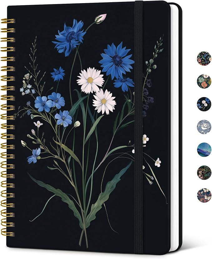 Taja Lined Spiral Journal Notebook by Taja
