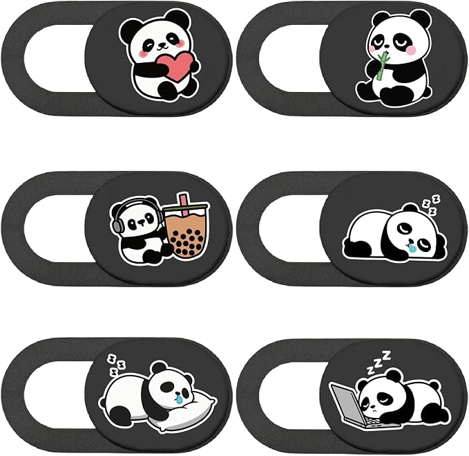 Panda Camera Cover Webcam Cover Slide Cute Animal Design Privacy Guard Webcam by PRESSINART
