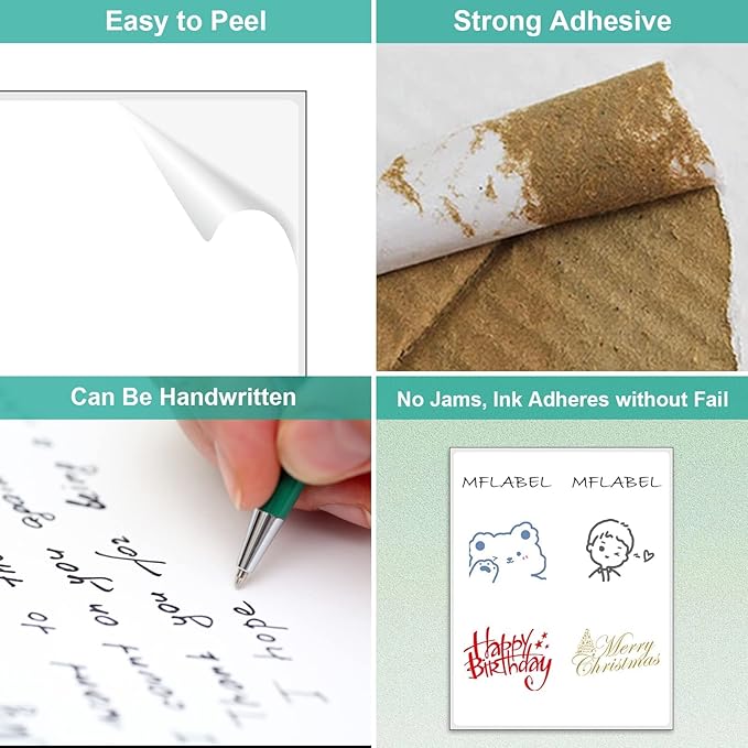 MFLABEL Full Sheet Sticker Label, Address Sticker, White Matte Label Paper, 8-1/2" x 11" Shipping Labels for Laser & Inkjet Printer (5000 Labels, 5000 Sheets)-DeskLoop Office