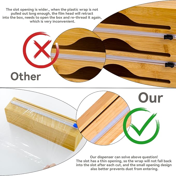Plastic Wrap Dispenser with Cutter - Image 3