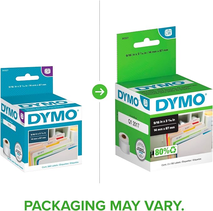 DYMO Authentic LW 1-Up File Folder Labels DYMO Labels - Image 2