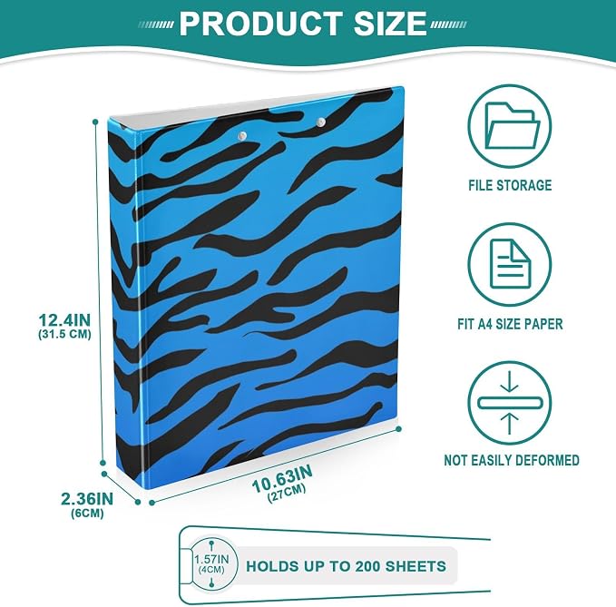 Tiger 3-Ring Binder, 1.5 Inch D-Ring Organizer Folder Clipboard Binder - Image 5